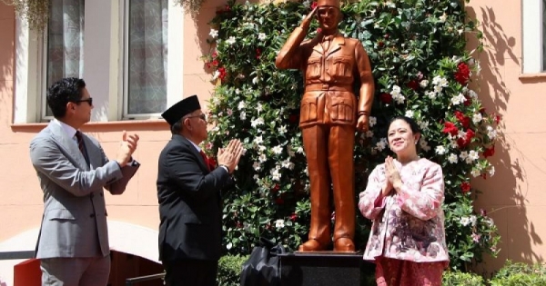 Puan Maharani Pimpin Upacara Hari Lahir Pancasila dan Resmikan Patung Soekarno di Roma, Italia