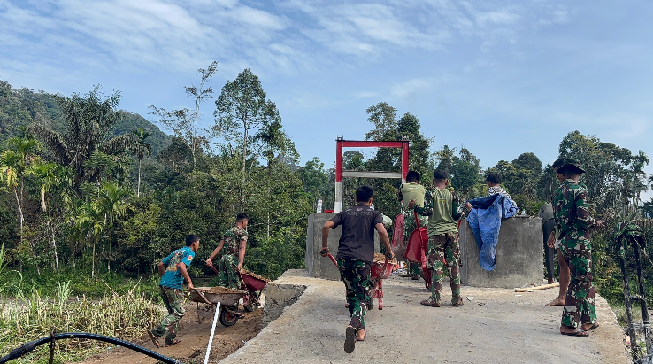 Pengerjaan Jembatan Gantung di Jorong Paraman Capai Progres 72 Persen
