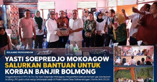 Yasti Soepredjo Mokoagow Salurkan 100 Unit Kompor Kepada Korban Banjir Bandang di Desa Solimandungan