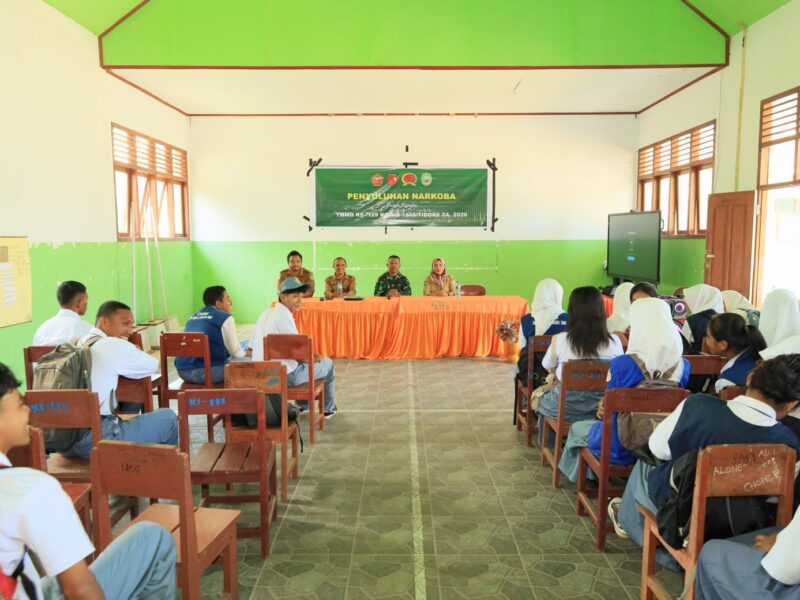 Selamatkan Masa Depan Bangsa, Satgas TMMD ke-129 Kodim 1505/Tidore Gelar Penyuluhan Bahaya Narkoba