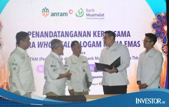 Antam dan Bank Muamalat Kerja Sama Distribusi Grosir Emas