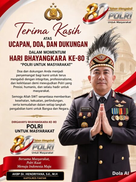 Penuh Haru, Kapolres Fakfak Ucapkan Terima Kasih Atas Doa dan Dukungan Masyarakat di Hari Bhayangkara ke-80 – Detiktoday.com