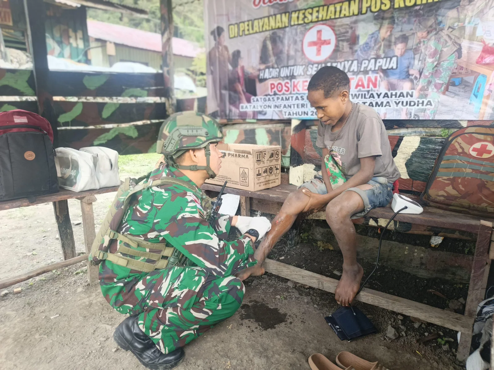 Torang Sehat Kampung Kuat, TNI Tidak Tidur Layani Warga, Satgas 645/GTY Pos Kurima Buka Kesehatan Gratis 24 Jam – Detiktoday.com