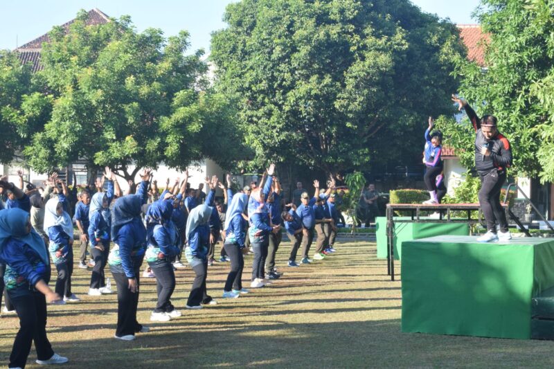 Kodim Ponorogo Gelar Olahraga Bersama dan Coffee Morning 