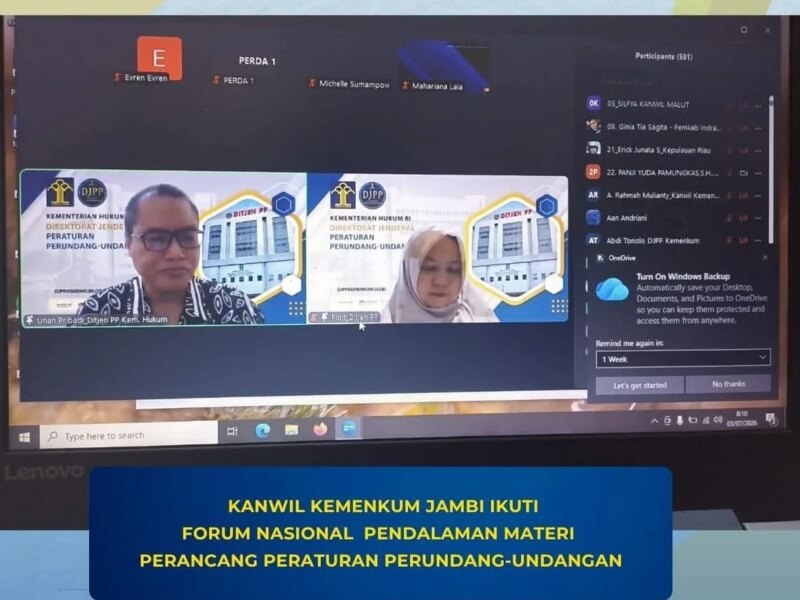 Kanwil Kemenkum Jambi Perdalam Metode Omnibus, Perkuat Kompetensi Perancang Regulasi – Detiktoday.com