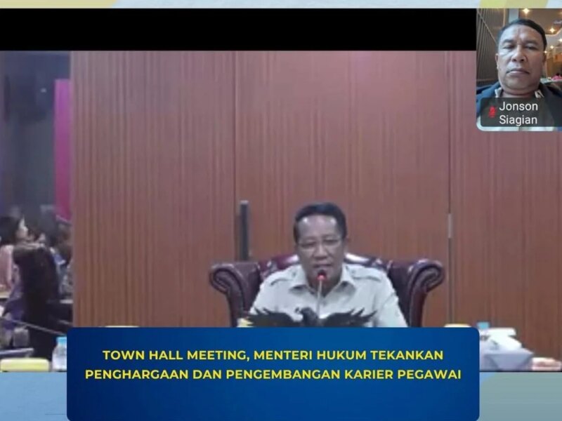 Kakanwil Kemenkum Jambi Ikuti Town Hall Meeting Nasional, Menteri Hukum Tekankan Kinerja, Integritas dan Pengembangan Karier ASN – Detiktoday.com