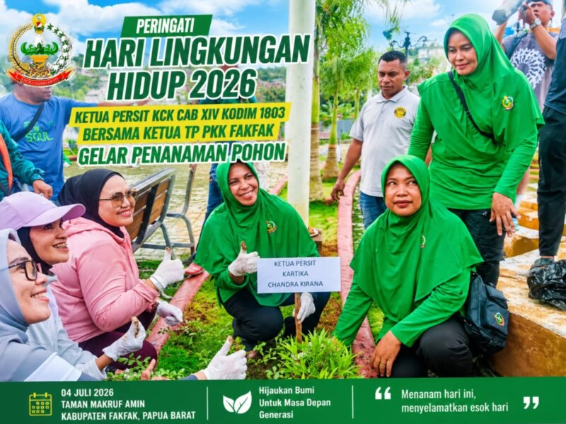 Dari Ibu untuk Bumi, Ketua Persit Kodim 1803 Bersama Ketua TP PKK Fakfak Gelar Aksi Tanam Pohon – Detiktoday.com