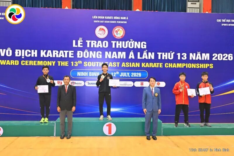 PUTRA PRAJURIT KIMA MENKAV 1 MAR RAIH DUA MEDALI PERAK PADA KEJUARAAN KARATE ASIA TENGGARA SEAKF 2026 DI VIETNAM