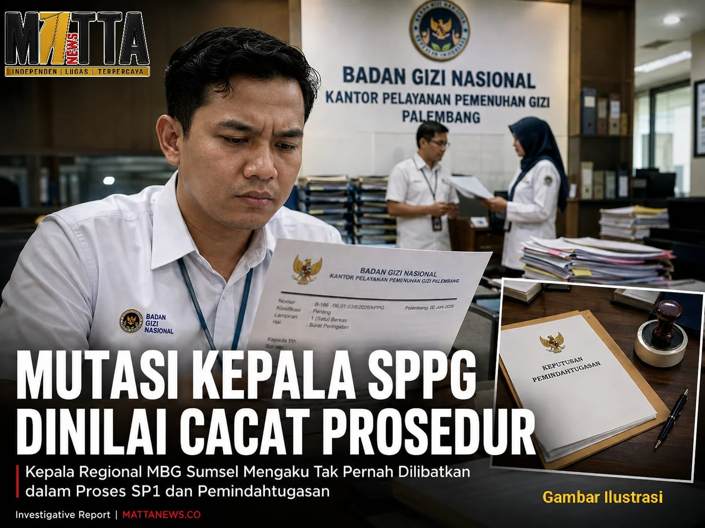 Mutasi Kepala SPPG Tanjung Lubuk OKI Tanpa Diketahui Kepala Regional MBG Sumsel Dinilai Cacat Prosedur – Detiktoday.com