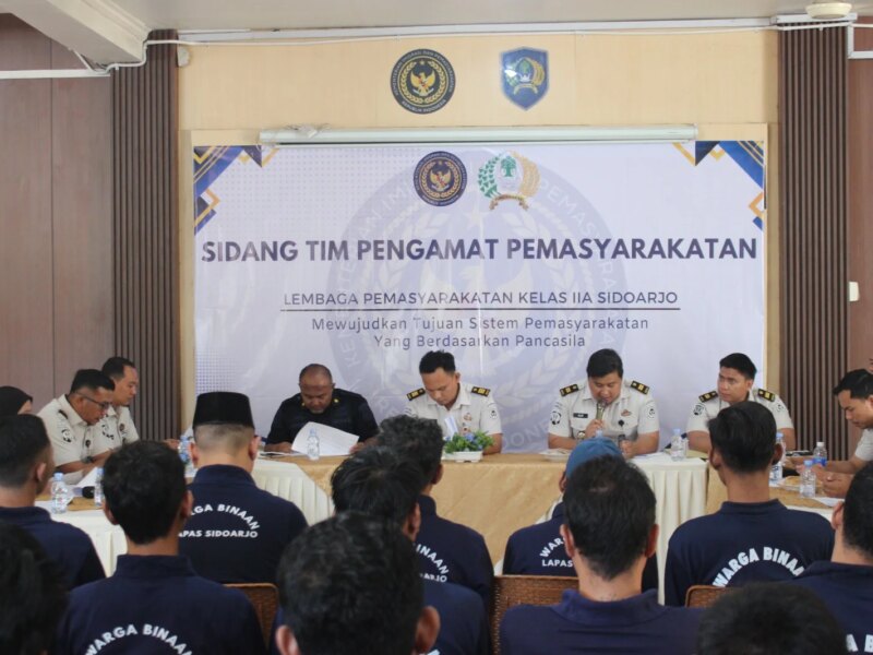 Lapas Sidoarjo Gelar Sidang TPP, Pastikan Pembinaan dan Hak Warga Binaan Berjalan Transparan – Detiktoday.com