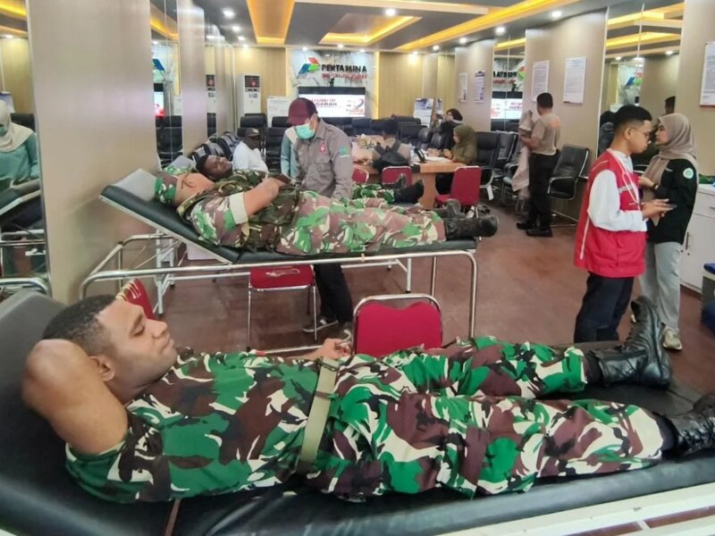 Hari Donor Sedunia, Kodim 1803/Fakfak Turut Berpartisipasi – Detiktoday.com