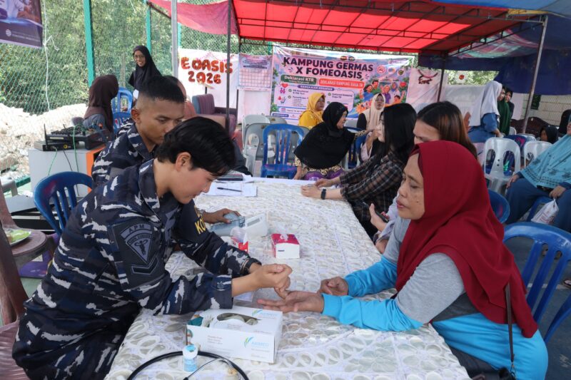 Kodaeral IV Gelar Bakti Kesehatan "Aku Cinta Laut" Bersama UNIBA dan Puskesmas Tanjung Sengkuang