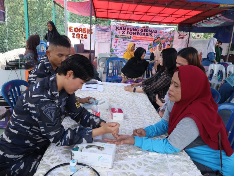 Kodaeral IV Gelar Bakti Kesehatan "Aku Cinta Laut" Bersama UNIBA dan Puskesmas Tanjung Sengkuang