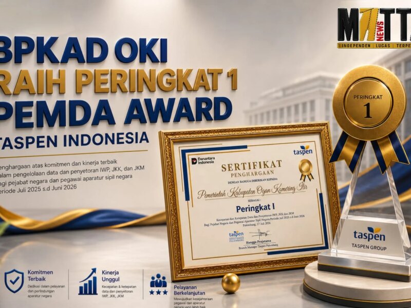 BPKAD OKI Raih Peringkat Pertama Pemda Award TASPEN, Pengelolaan Data ASN Dinilai Terbaik – Detiktoday.com