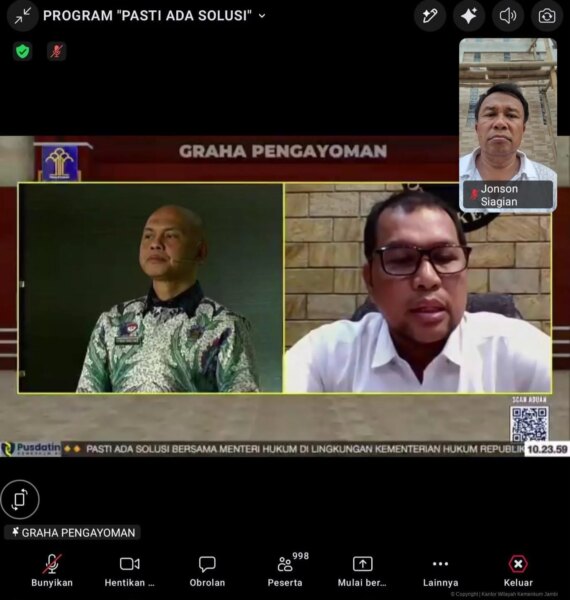 Kakanwil Kemenkum Jambi Ikuti Forum ‘Pasti Ada Solusi’, Perkuat Komitmen Pelayanan Responsif kepada Masyarakat – Detiktoday.com