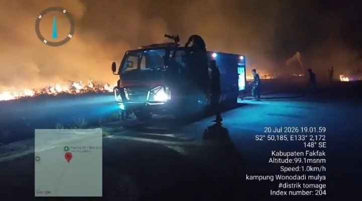 Dandim 1803/Fakfak Kerahkan Babinsa dan Truk Pemadam Bantu Padamkan Kebakaran di Bomberay – Detiktoday.com