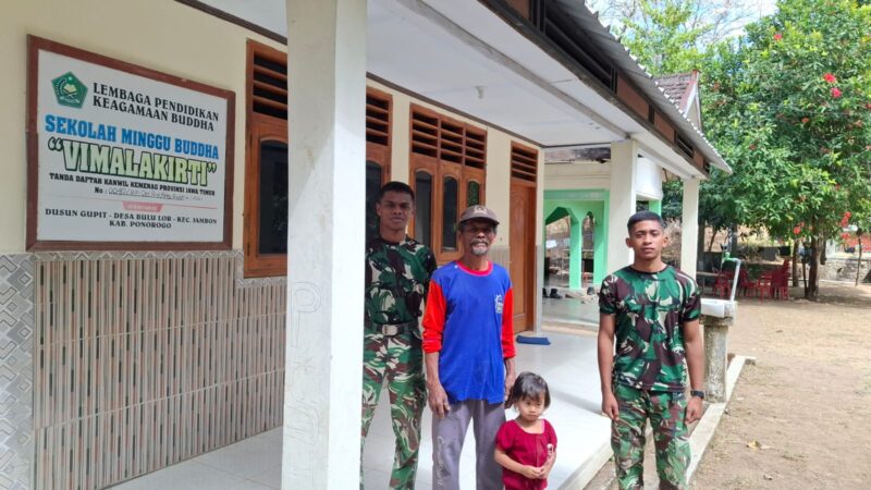 SASARAN FISIK TMMD KE-129 KODIM 0802/PONOROGO SENTUH JALAN DEPAN VIHARA VIMALAKIRTI