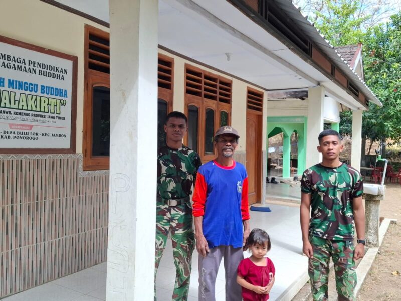 SASARAN FISIK TMMD KE-129 KODIM 0802/PONOROGO SENTUH JALAN DEPAN VIHARA VIMALAKIRTI