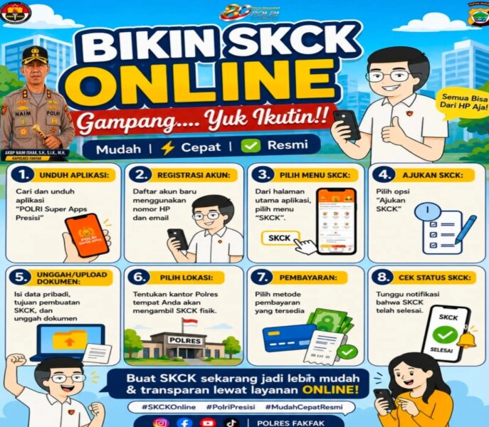 Polres Fakfak Permudah Layanan SKCK, Kini Masyarakat Bisa Daftar Lewat HP – Detiktoday.com