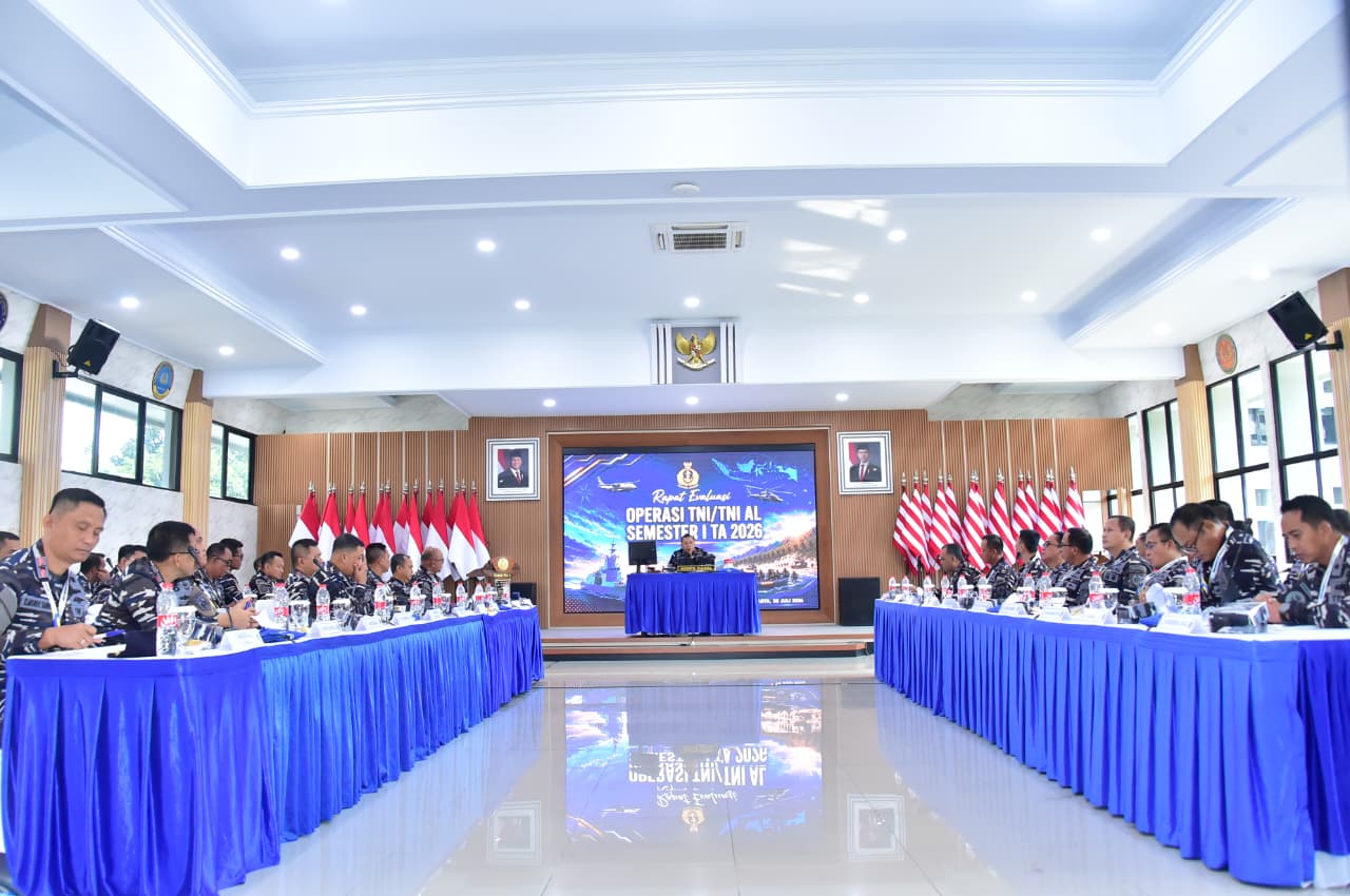ASOPS KASAL PIMPIN EVALUASI OPERASI TNI AL, PERKUAT KESIAPSIAGAAN DAN EFEKTIVITAS PELAKSANAAN TUGAS