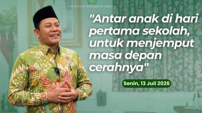Bupati Sidoarjo Subandi Titip Pesan Menyentuh untuk Guru dan Orang Tua Siswa di Hari Pertama Sekolah  – Detiktoday.com