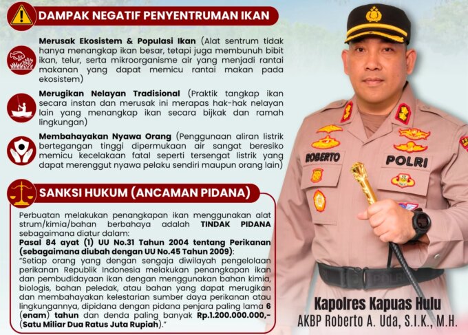 Stop Setrum dan Racun Ikan! Ancam Pidana 6 Tahun dan Denda Rp1,2 Miliar – Detiktoday.com