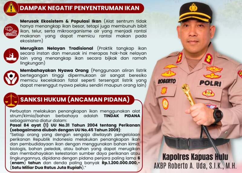 Stop Setrum dan Racun Ikan! Ancam Pidana 6 Tahun dan Denda Rp1,2 Miliar – Detiktoday.com