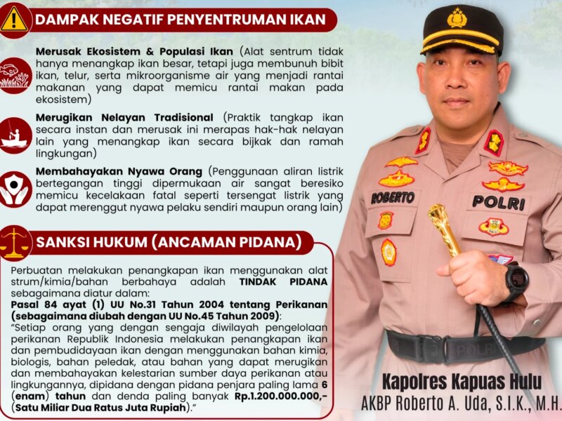 Stop Setrum dan Racun Ikan! Ancam Pidana 6 Tahun dan Denda Rp1,2 Miliar – Detiktoday.com
