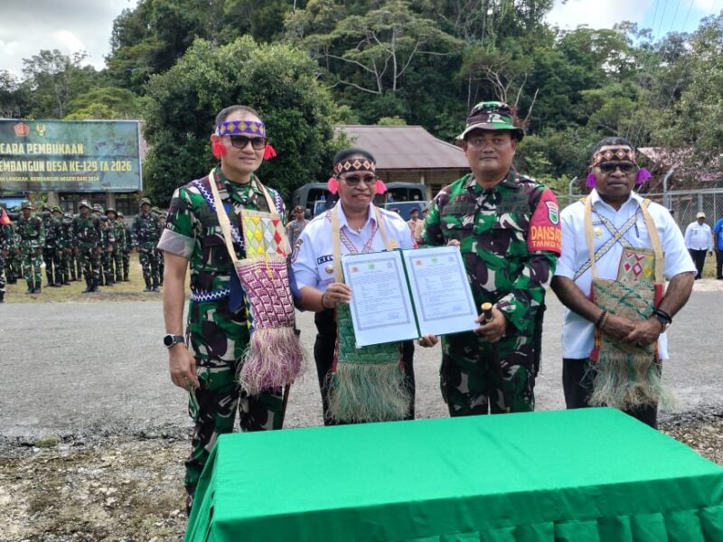 Danrem 181/PVT Bersama Bupati Sorong Selatan Resmi Buka TMMD Ke-129 TA 2026, Wujudkan Sinergi Membangun Negeri dari Desa