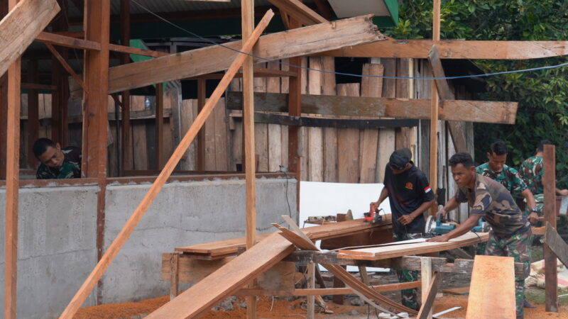 Satgas TMMD Ke-129 Kodim 1807/Sorong Selatan Percepat Pembangunan Rumah Kedua Type 36, Wujud Nyata Pengabdian TNI untuk Rakyat