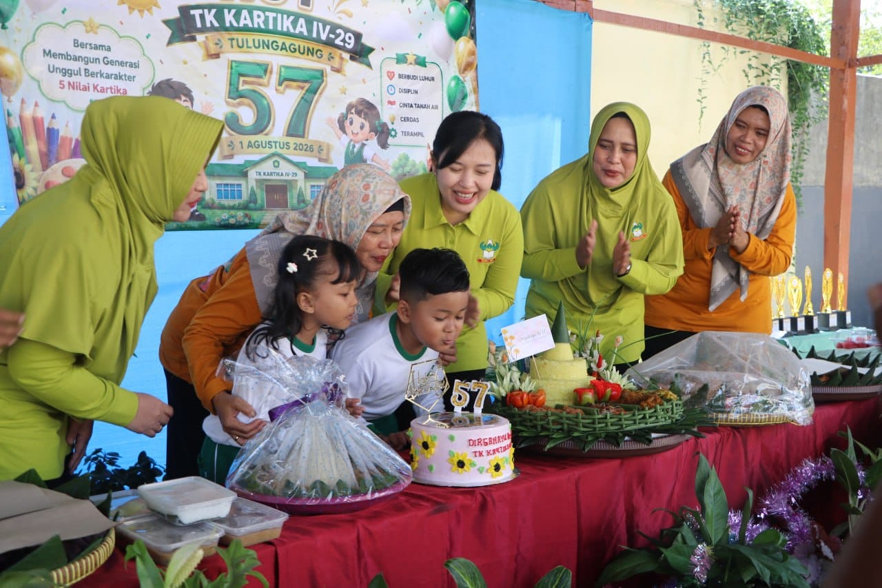 Peringatan HUT Ke-57 TK Kartika IV-29 Tulungagung, Ketua Yayasan Kartika Jaya Koordinator Kodim 0807 Tanamkan Semangat 5 Nilai Kartika Sejak Dini