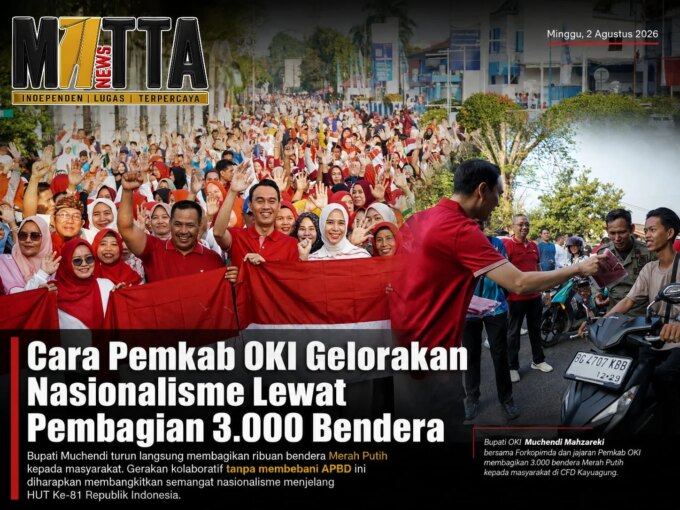 Pemkab OKI Gelorakan Nasionalisme Lewat Pembagian Ribuan Bendera Merah Putih – Detiktoday.com