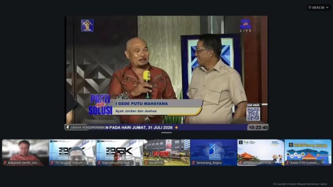 Kakanwil Kemenkum Jambi Ikuti “Pasti Ada Solusi” Bersama Menteri Hukum, Tegaskan Komitmen Pelayanan Berbasis Kepastian Hukum – Detiktoday.com