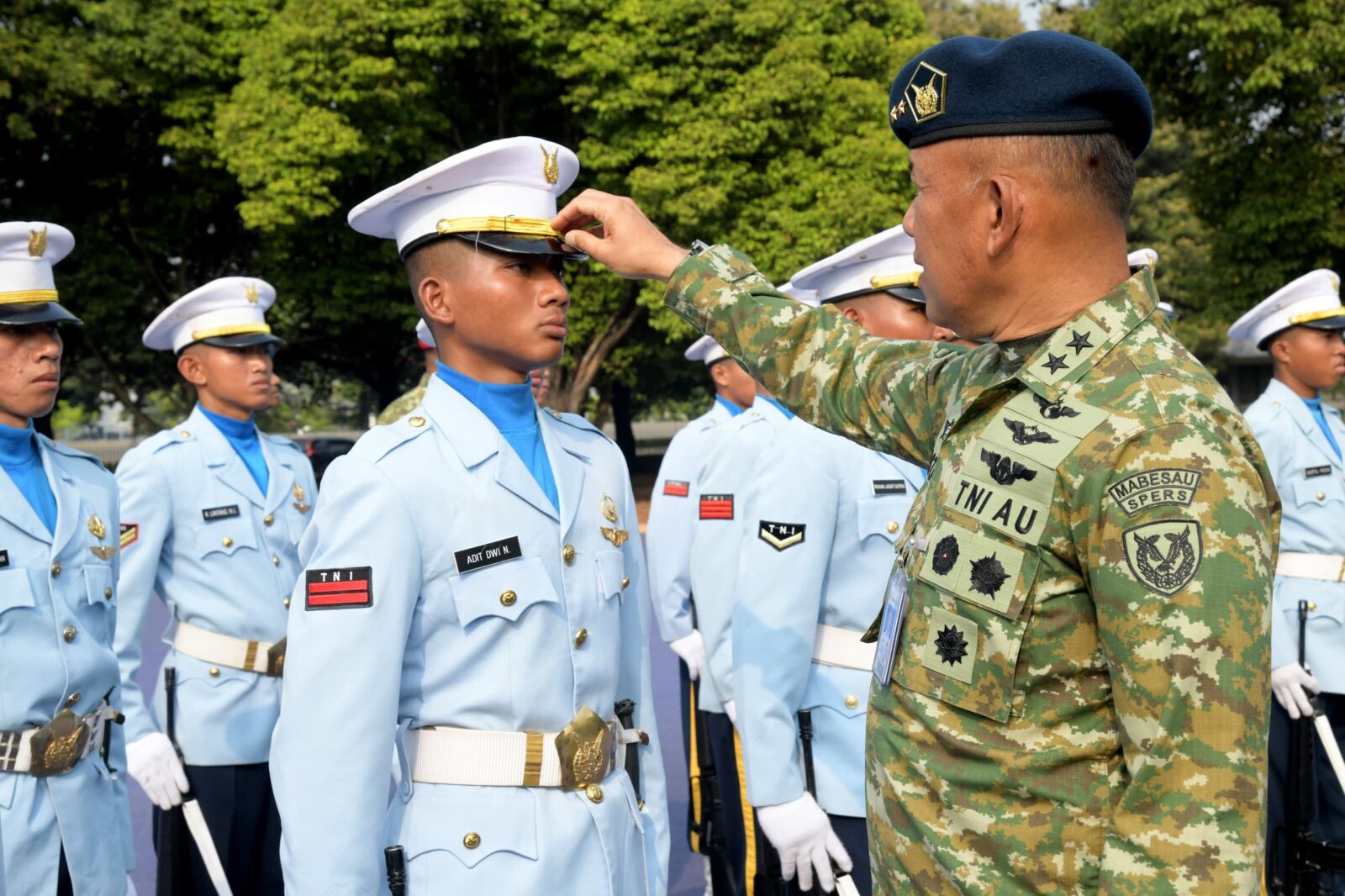 TNI AU Lepas Kontingen Upacara HUT ke-81 Kemerdekaan RI