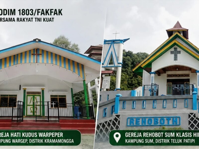 Dukung Sarana Ibadah, Kodim 1803/Fakfak Selesaikan Rehabilitasi 2 Gereja di Kramomongga dan Teluk Patipi – Detiktoday.com