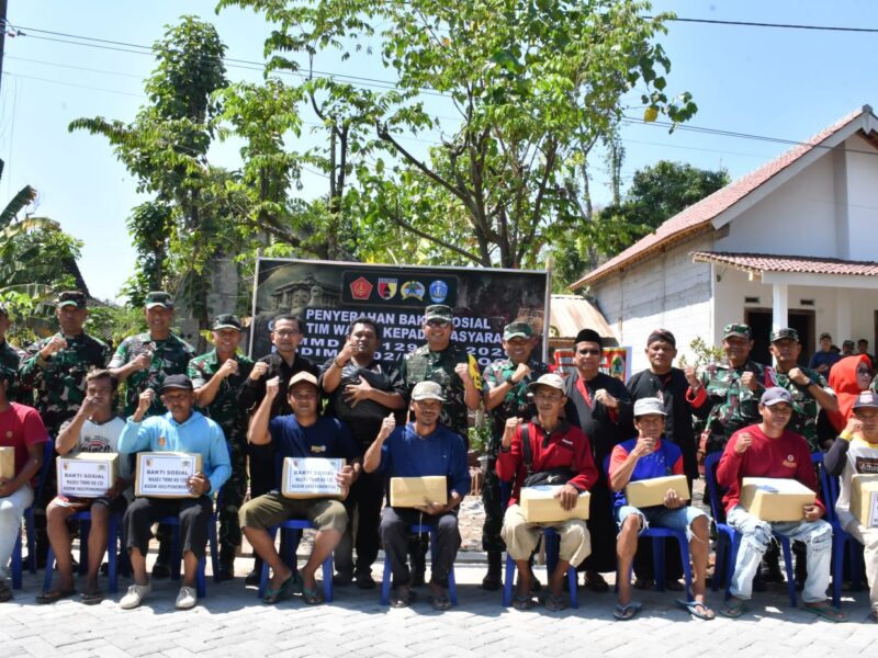 Tim Wasev Mabesad Kunjungi TMMD Ke-129 Bulu Lor 