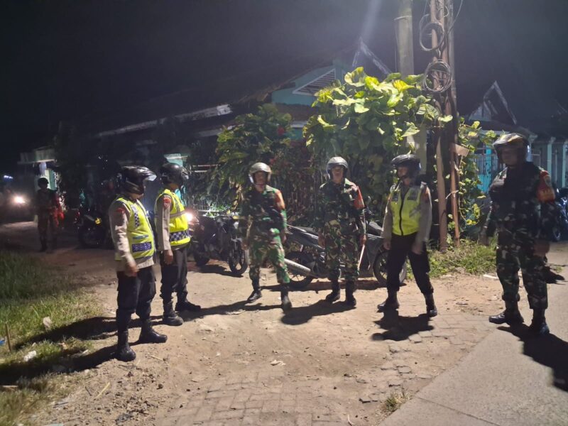 Antisipasi Daerah Rawan Begal, Koramil 12/Rajeg Gelar Patroli Bersama Polsek