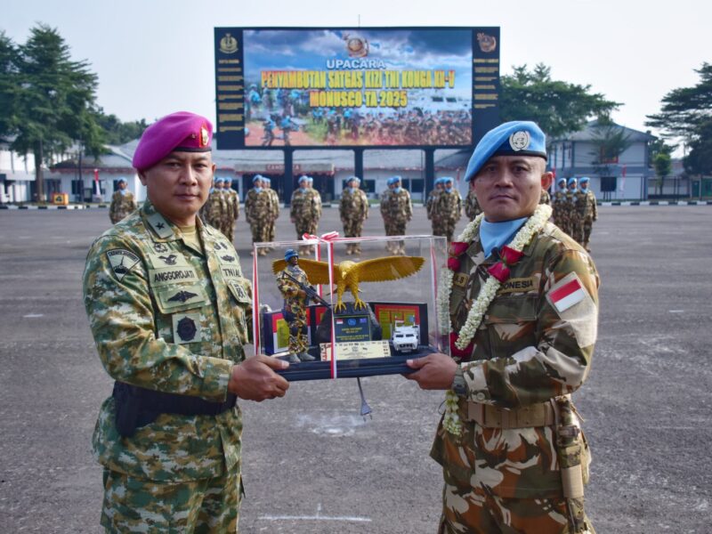 ASOPS PANGKORMAR PIMPIN PENYAMBUTAN SATGAS KIZI TNI KONGA XX-V MONUSCO TA. 2026