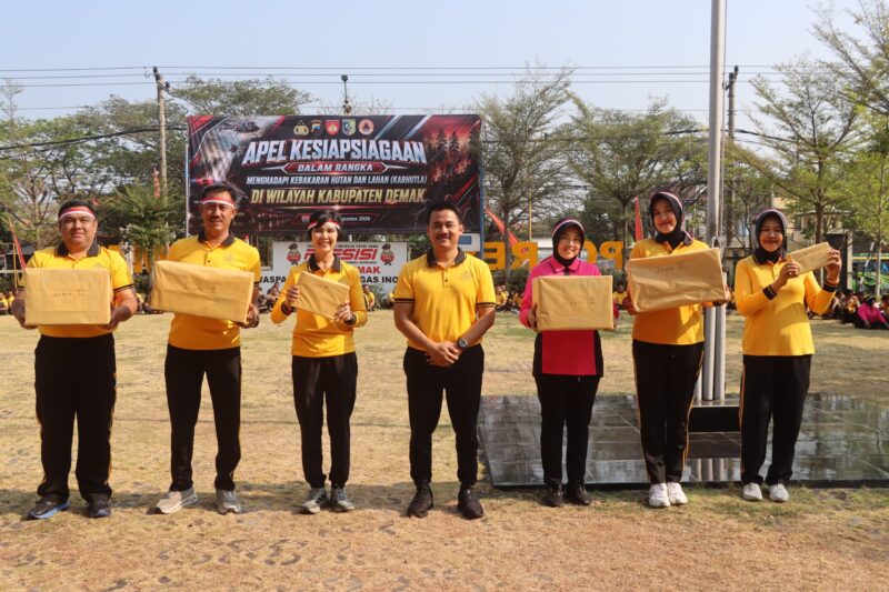 Sambut HUT Ke-81 RI, Polres Demak Gelar Lomba Perkuat Kekompakan