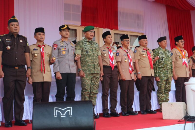Danlanal Bintan Hadiri Upacara Peringatan Hari Pramuka Ke-65 Tingkat Provinsi Kepri