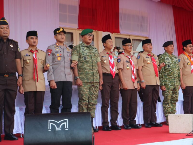Danlanal Bintan Hadiri Upacara Peringatan Hari Pramuka Ke-65 Tingkat Provinsi Kepri