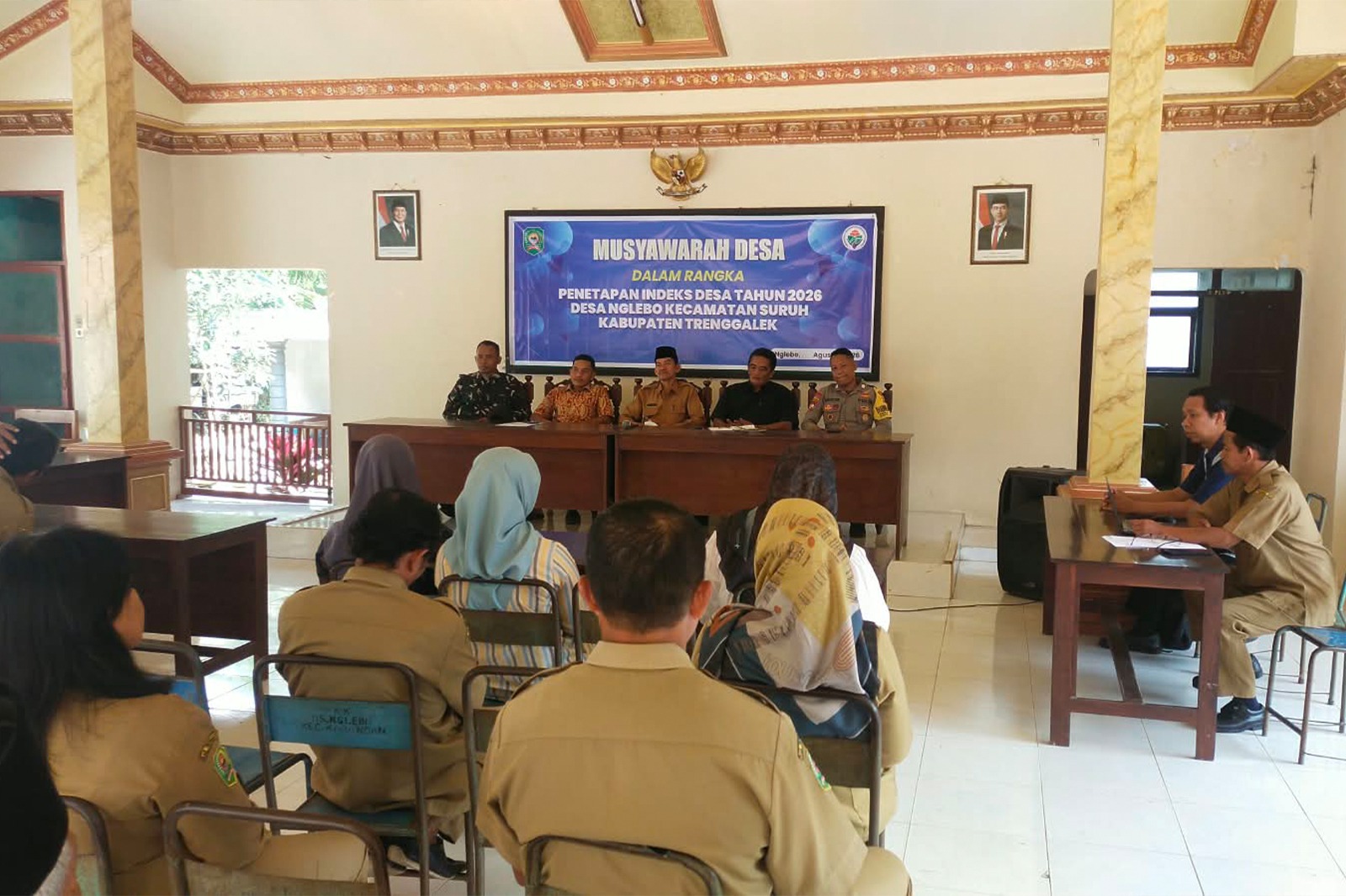 Babinsa Nglebo Dukung Musdes Pendataan Indeks Desa