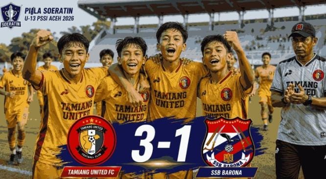 Tamiang United Buka Piala Soeratin U-13 PSSI Aceh Dengan Kemenangan 3-1 – Detiktoday.com
