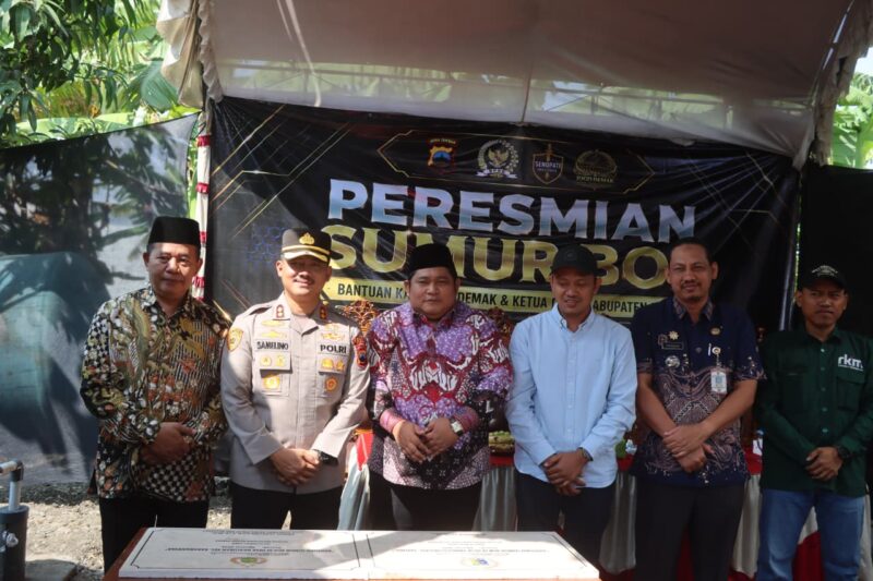 Atasi Krisis Air, Kapolres Demak dan Ketua DPRD Bangun Sumur Bor