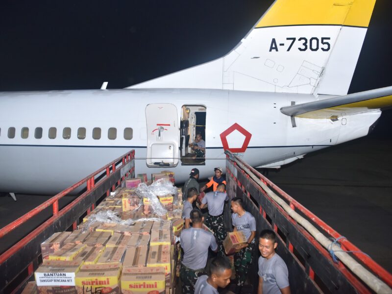 Dukung Operasi Kemanusiaan, Kodau I Terus Kirimkan Batuan Logistik Lewat Lanud Halim Perdanakusuma