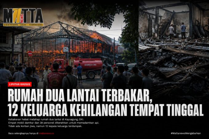 Empat Mobil Damkar Berjibaku Padamkan Api, Rumah 12 Keluarga di Kayuagung Terbakar – Detiktoday.com