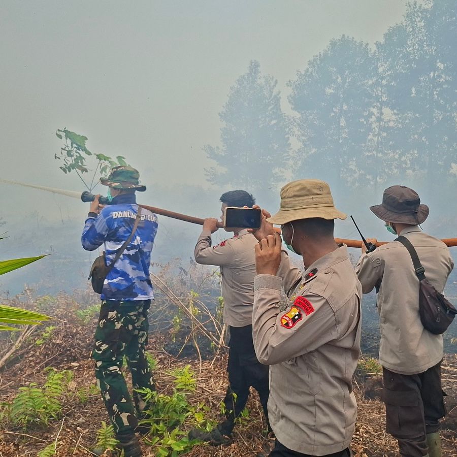 Lanud Had Jajaran Kodau I Kerahkan Personelnya Cegah Karhutla