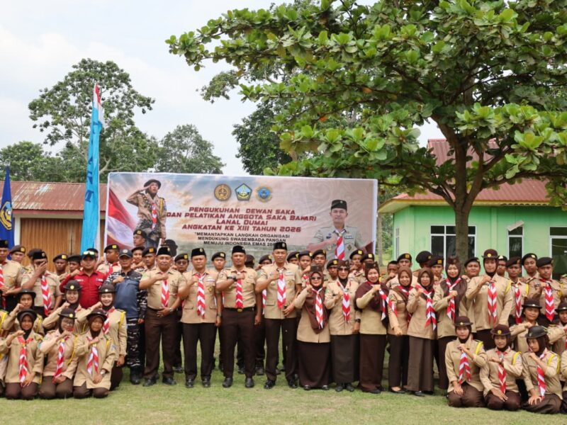 Cetak Generasi Muda Berjiwa Bahari, Danlanal Dumai Kukuhkan Anggota Saka Bahari