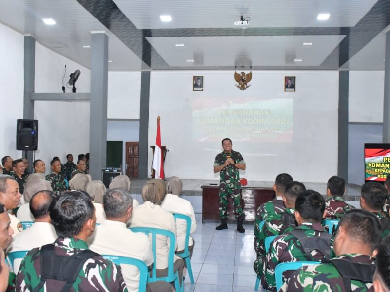 Jamdan, Dandim Ponorogo Ajak Anggota Terus Bekerja Maksimal dan Penuh Rasa Syukur
