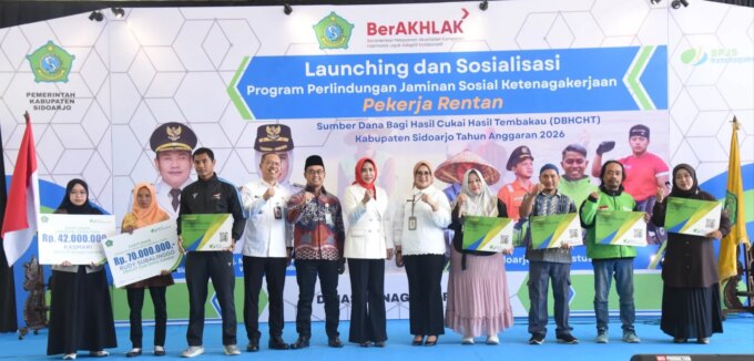 Pemkab Sidoarjo Berikan Jaminan Sosial BPJS Ketenagakerjaan kepada 42.210 Pekerja Rentan  – Detiktoday.com